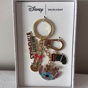 NIB - Disney Baublebar Merry Stitchmas Holiday Cluster Bag Charm and Keychain